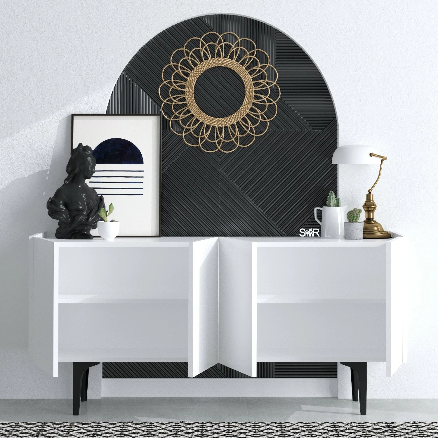 Konsolë Skye Decor, Polaris, ngjyrë e bardhë