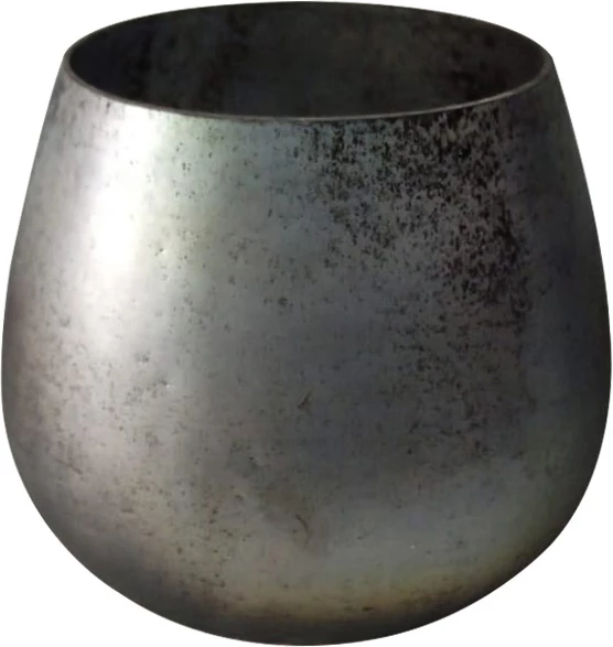 Mbajtës qirinjsh IREM, xham, ngjyrë gri, 18x18x15cm