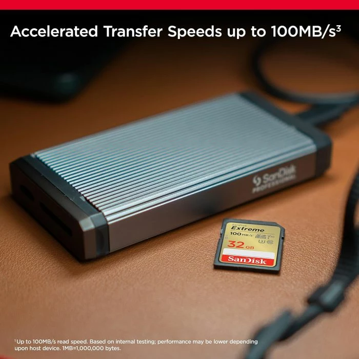 kartelë memorie SDHC SanDisk Extreme Plus 32GB, UHS-I, Class 10, U3/V30, 100MB/s lexim / 60MB/s shkrim