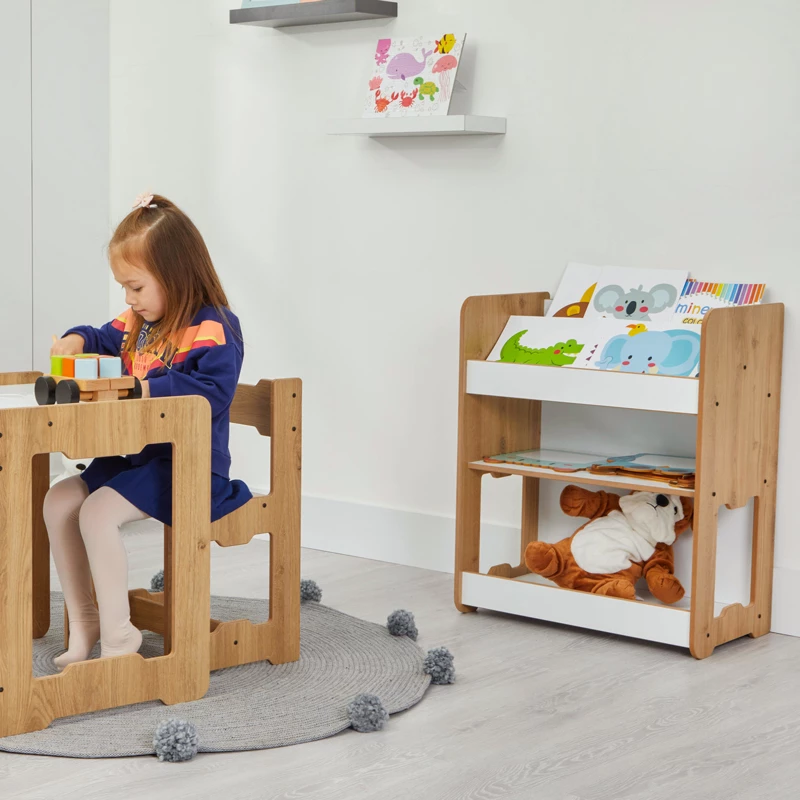 Raft Seagull, ngjyrë natyrale-bardhë, MDF, 57x34x70cm