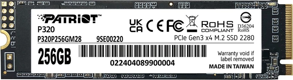 SSD Patriot Viper P320 M.2 PCI-Ex4 NVMe 256GB