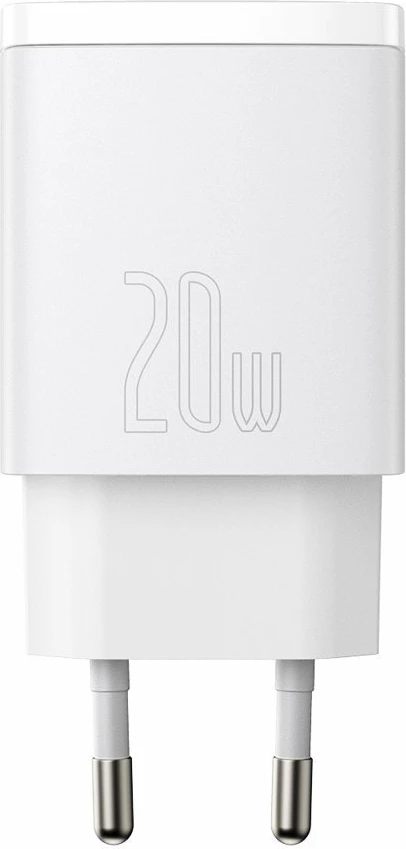 Karikues muri Baseus CCXJ-B02, 20W, 2 porta (USB-A & USB-C), i bardhë