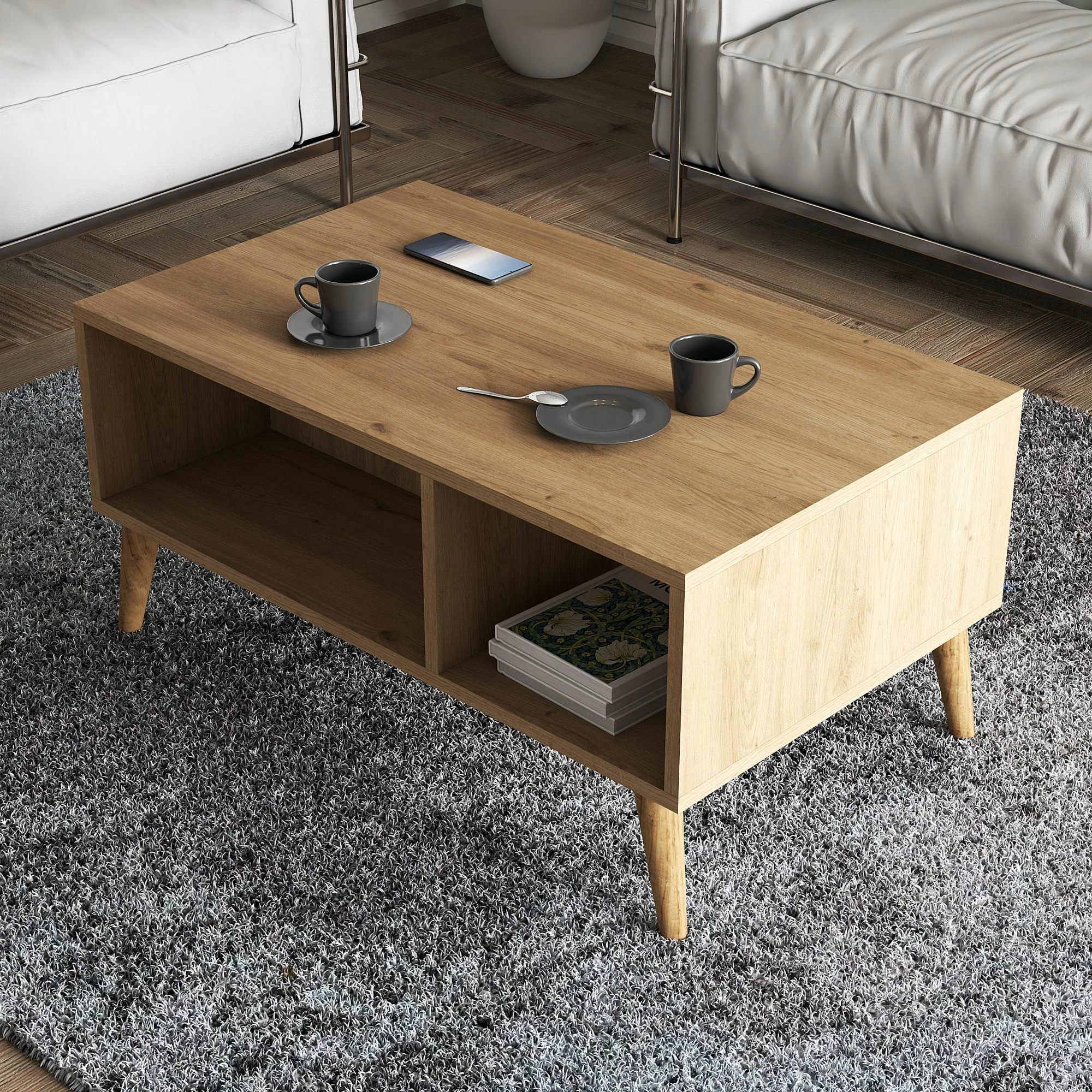 Tavolinë kafeje Hanah Home Exxen, ngjyrë lisi, 90x54x41.6cm
