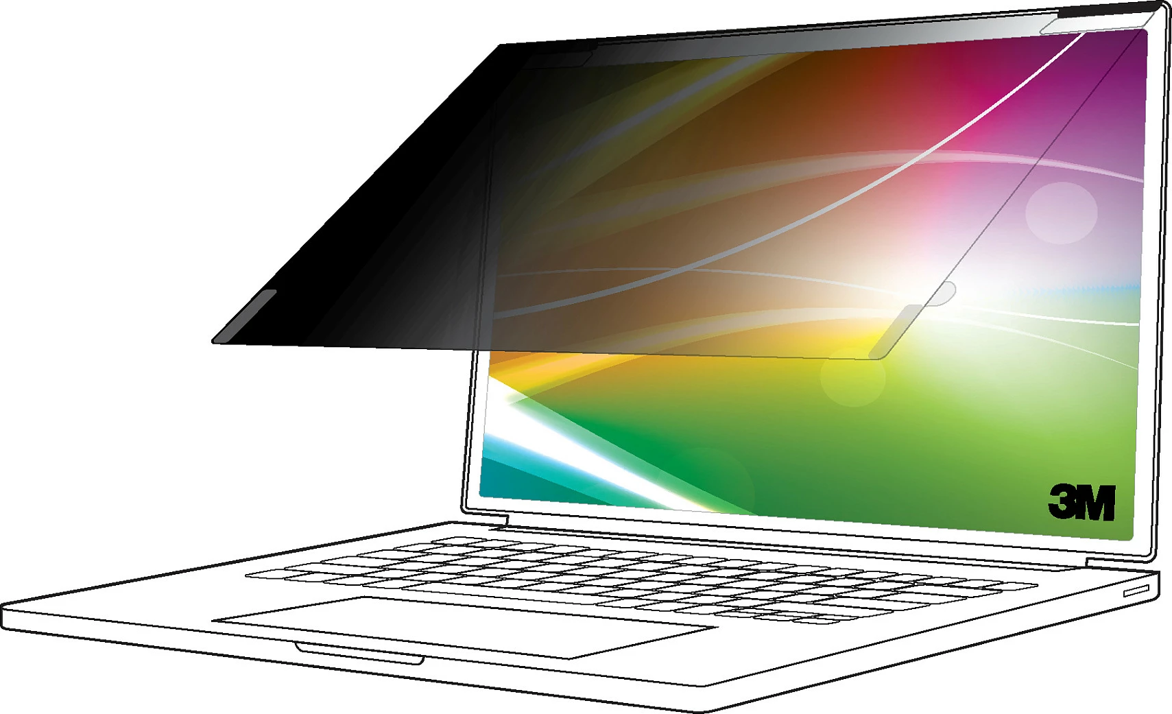 Filter privatësie 3M Bright Screen B9160W1E, 16in, 16:10, anti-glare, blue light filter