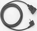 Kabllo zgjatëse rryme Bachmann H05VV-F 3G 1.50mm², Schuko, 5m, 16A/250V, e zezë