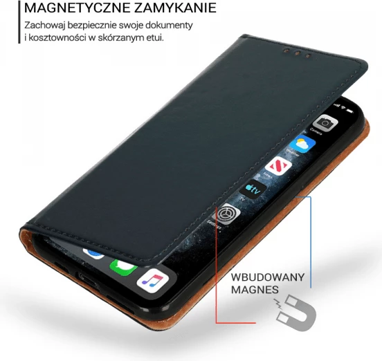 Mbështjellës flip lëkure ONASI Havana Special 22902 për Samsung Galaxy S24 Plus 5G, me xhepa për karta, me stand, Blu