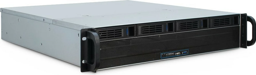 Kasë serveri Inter-Tech IPC 2U-2404L, Rack 2U, 5x 3.5"/2.5" SATA, micro ATX/Mini-ITX, e zezë/gri