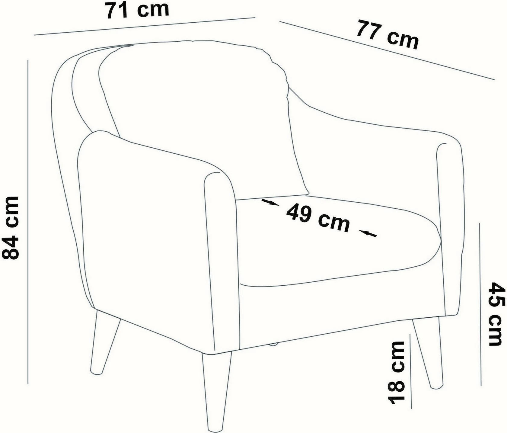 Set divani Atelier del Sofa, Sofia-TKM05-0201, ngjyrë kaltër e errët
