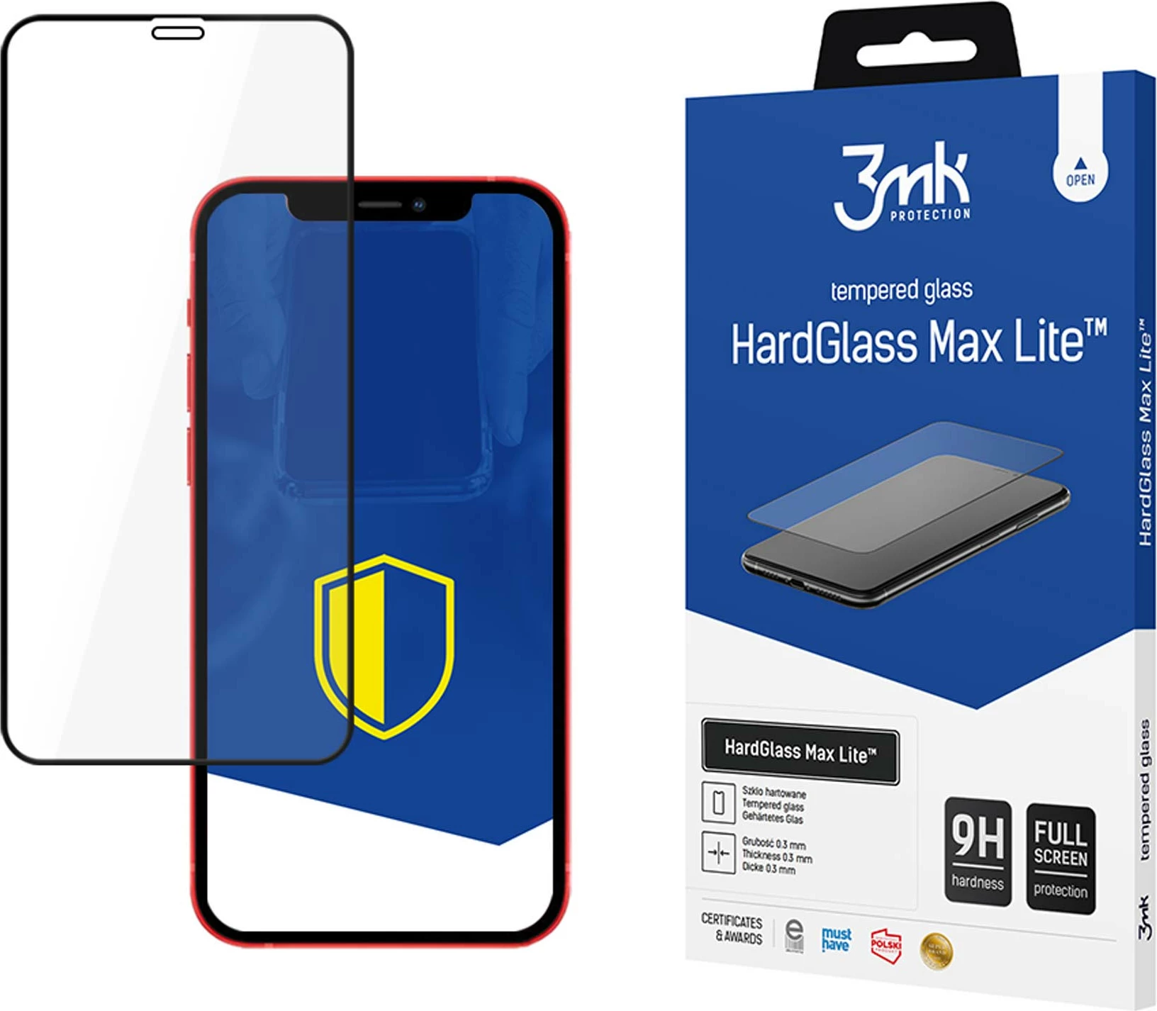 Xham mbrojtës 3mk HardGlass Max Lite për iPhone 12 Pro Max, Transparent