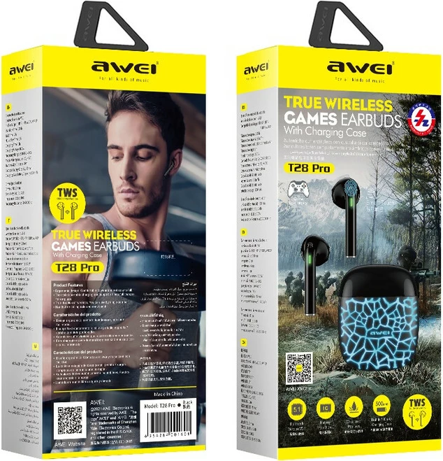 Kufje Me Bluetooth AWEI T28Pro (Kalter)