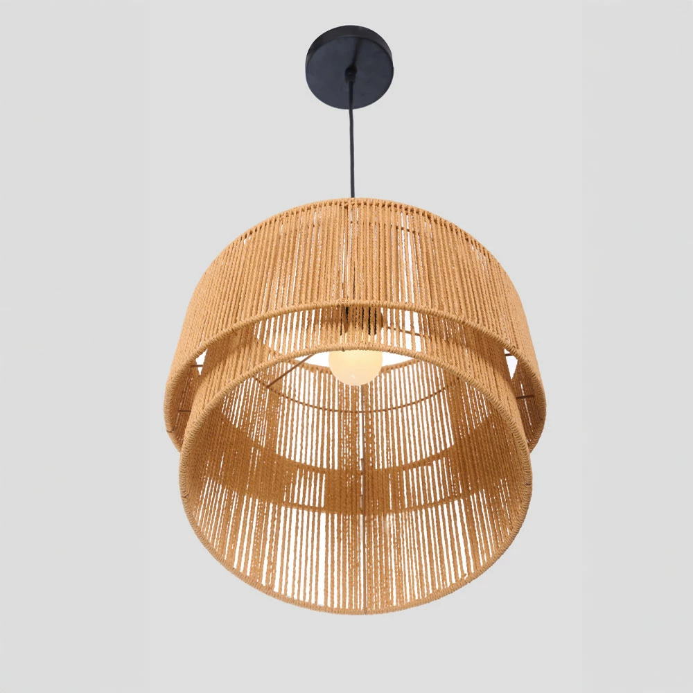 Llambë tavani ZIA, litar, letër, ngjyrë kaki, 39x35cm