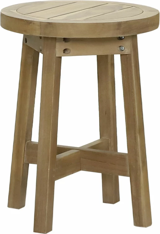 Tavolinë anësore Anasa, druri akacie natyrale, 40x40x48