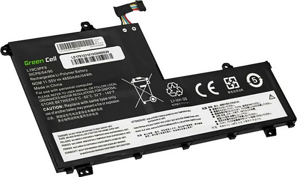 Bateri laptopi Green Cell për Lenovo ThinkBook 14-IIL/14-IML/15-IIL/15-IML, 4650mAh, e zezë