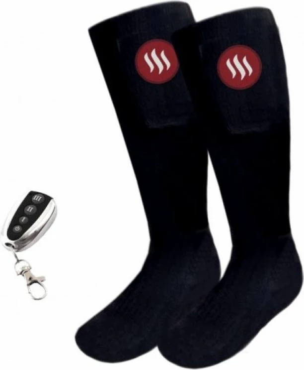 Çorape të ngrohta sportive Glovii unisex, të zeza