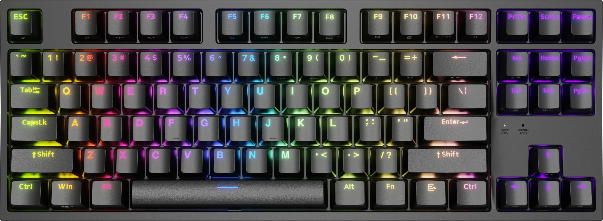 Tastierë mekanike GENESIS Thor 404 TKL NKG-2069, Gateron Yellow Pro, Hot-Swap, RGB, USB me kabllo, US layout, e zezë