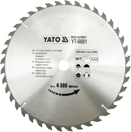 Disk sharrë rrethore Yato YT-6081 350x30mm 40 dhëmbë
