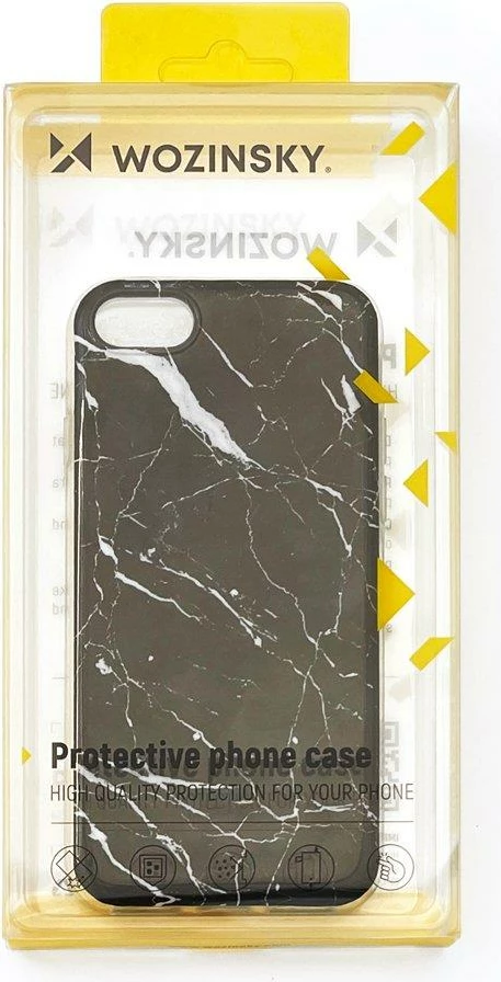 Mbështjellës Wozinsky Marble për Samsung Galaxy M31, TPU, i zi