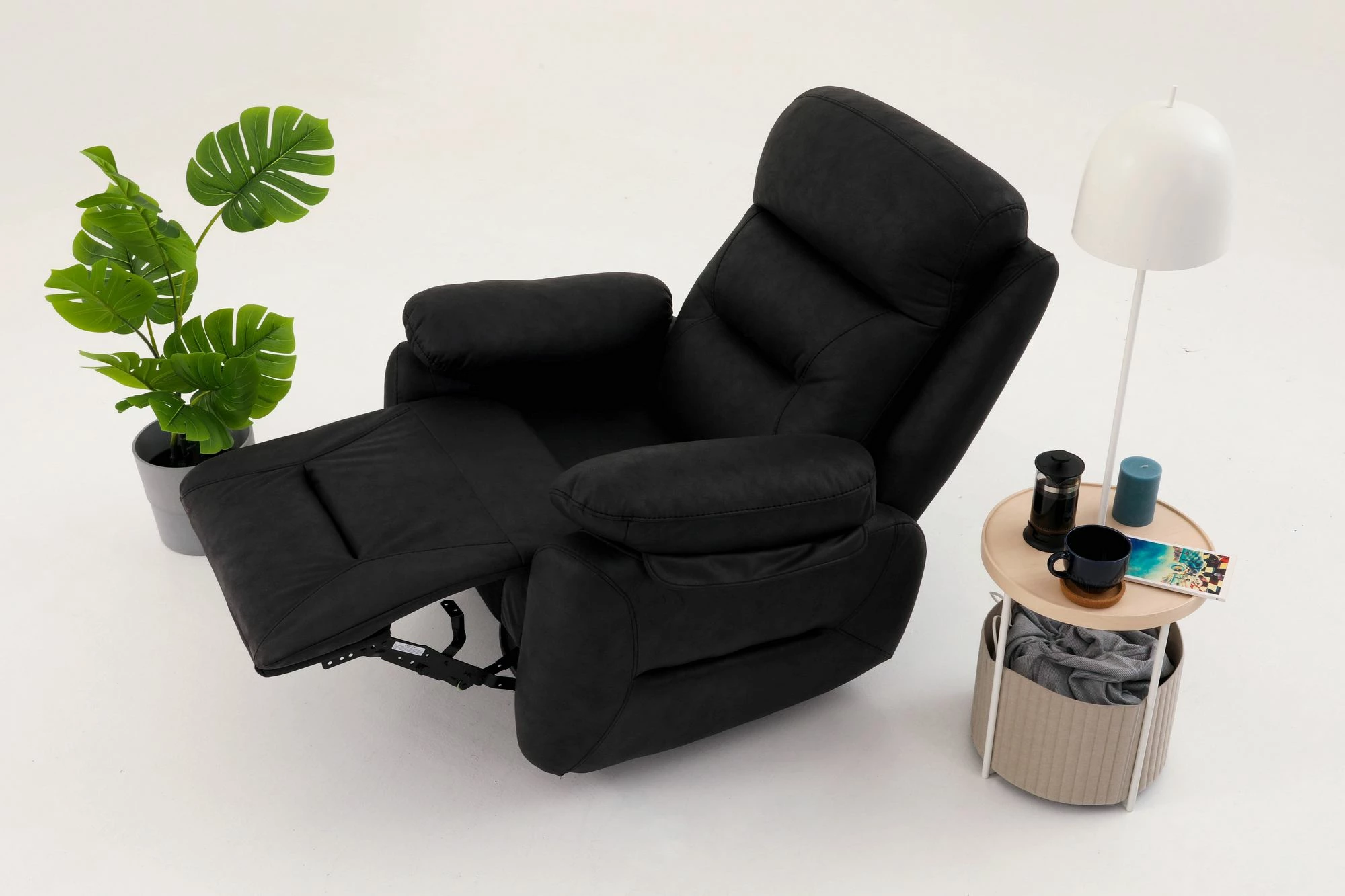 Karrige relaksuese Comfort, ngjyrë e zezë, Atelier del Sofa, manuale