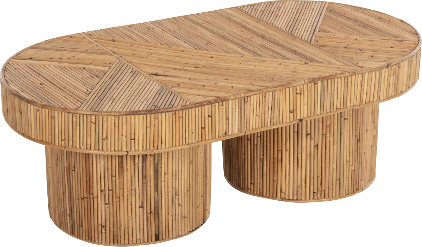 Tavolinë kafeje, sipërfaqe ovale, GATSBY, ngjyrë natyrale, FH9870, 110x59x39H cm