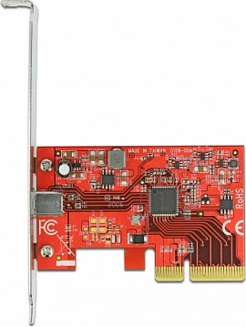 Kartë zgjerimi PCIe DeLOCK, USB 3.2 Gen 2x2 Type-C, 20 Gbit/s, low-profile