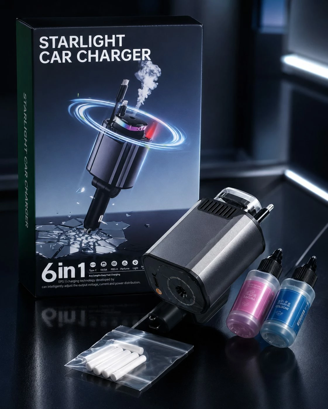 Karikues Makine 120W me pastrues ajri dhe porta USB/Type-C
