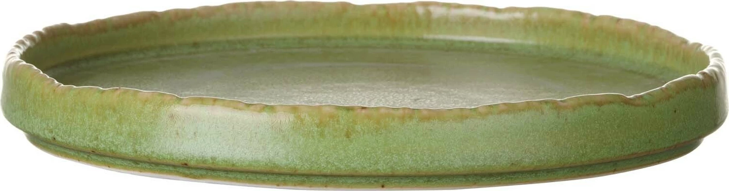 Pjatë e sheshtë Fine Dine Edenic Ø270mm, porcelan, e gjelbër, set 3 copë