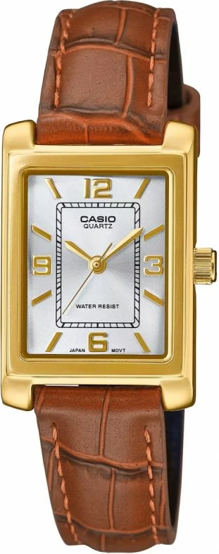 Orë dore femra Casio LTP-1234PGL-7AEG, kafe