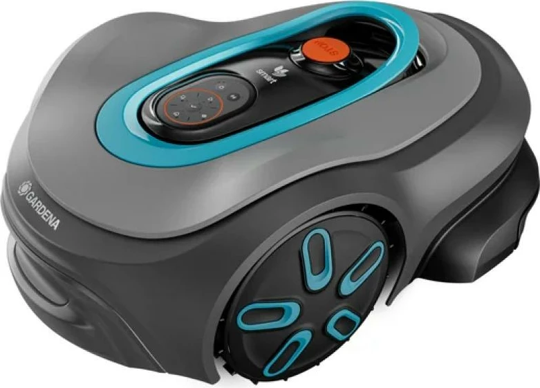 Kositëse robotike bari Gardena smart SILENO pro 19802-20, për deri 600 m², gri/zezë me detaje turkeze