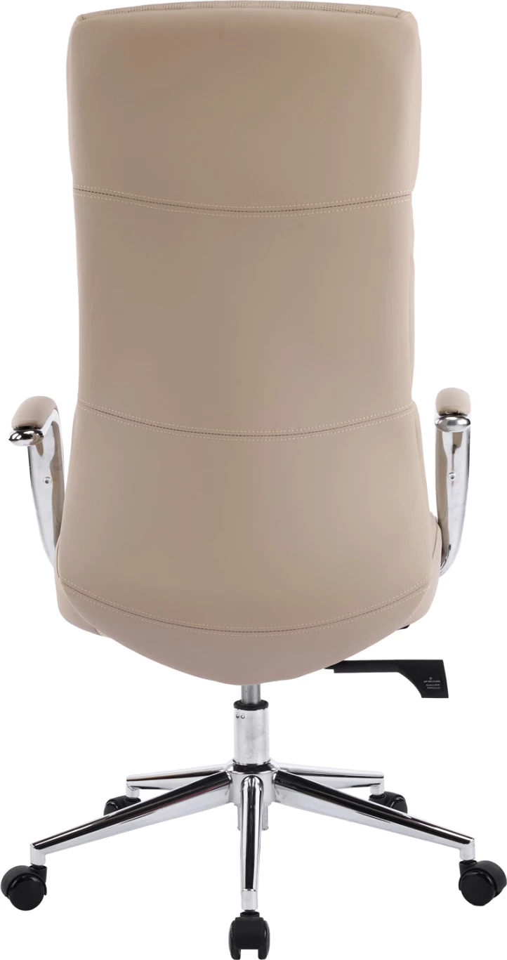 Karrige zyre MEITE FH18353.02, lëkurë sintetike bezhë, bazë kromi, 66x71x127cm