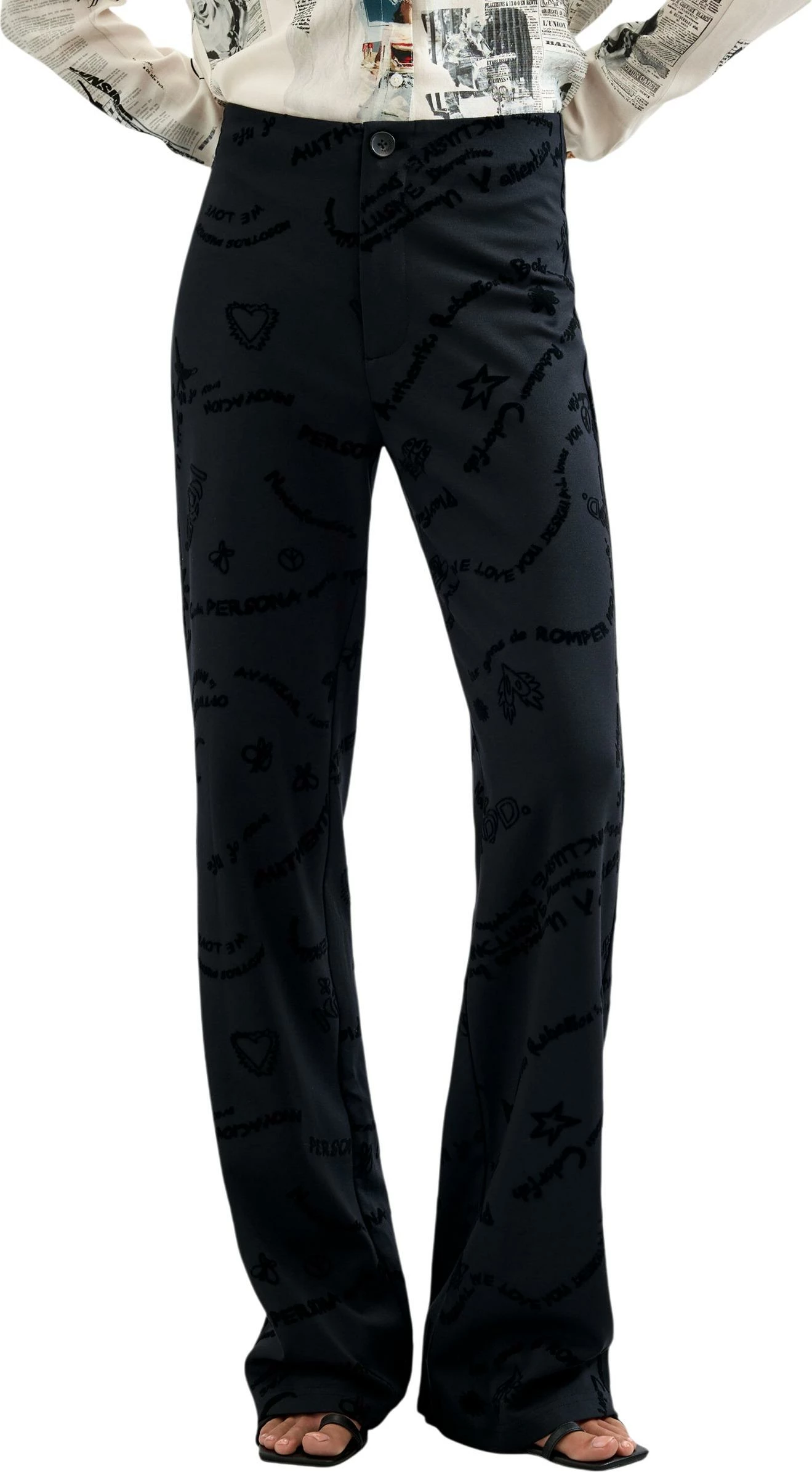 Pantallona për femra Desigual PANT_MICHELLE 26WWPW12, të zeza [Madhësia: S]