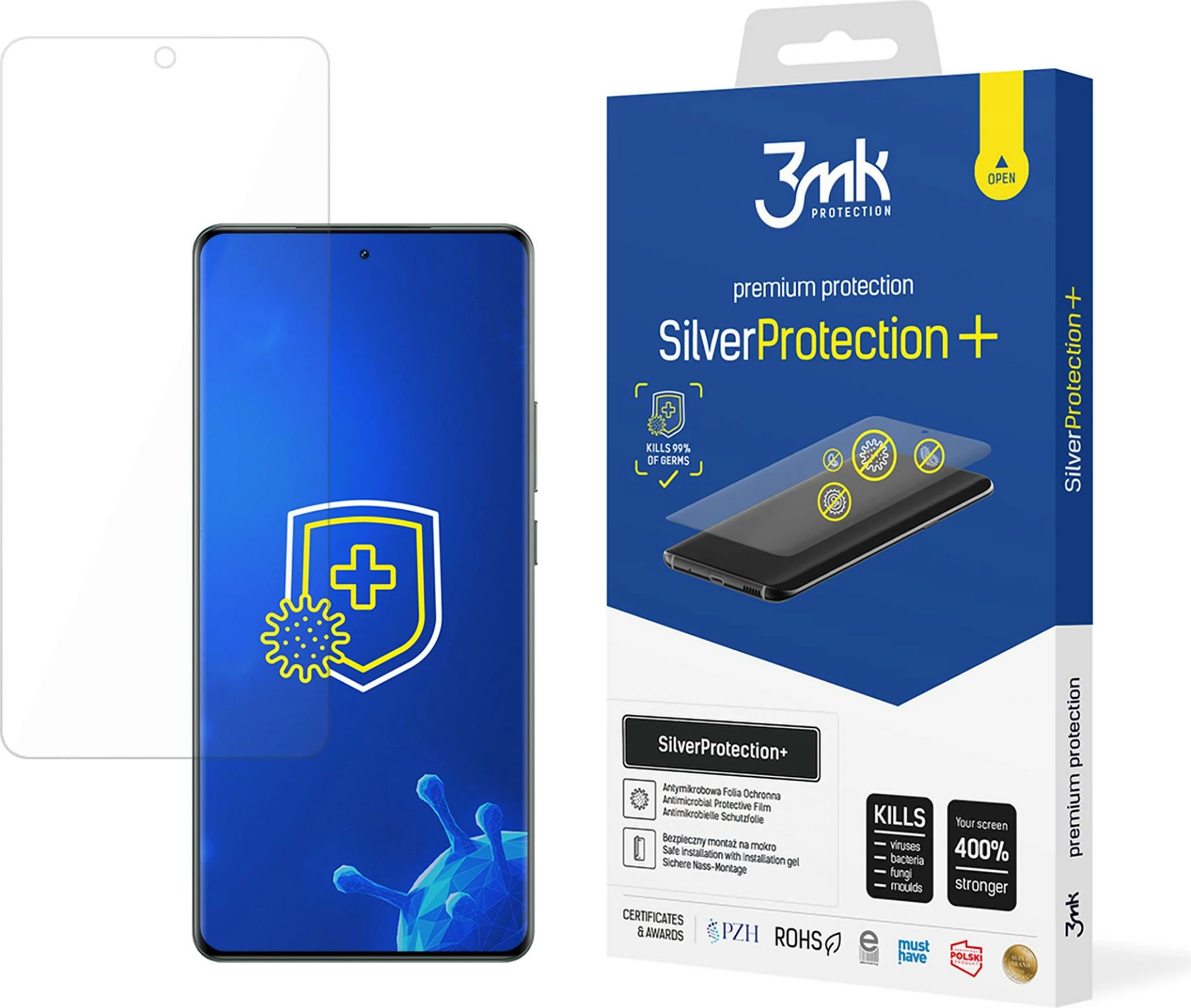 Folje mbrojtëse për ekran, 3mk SilverProtection+ për Realme GT 6T, antibakteriale