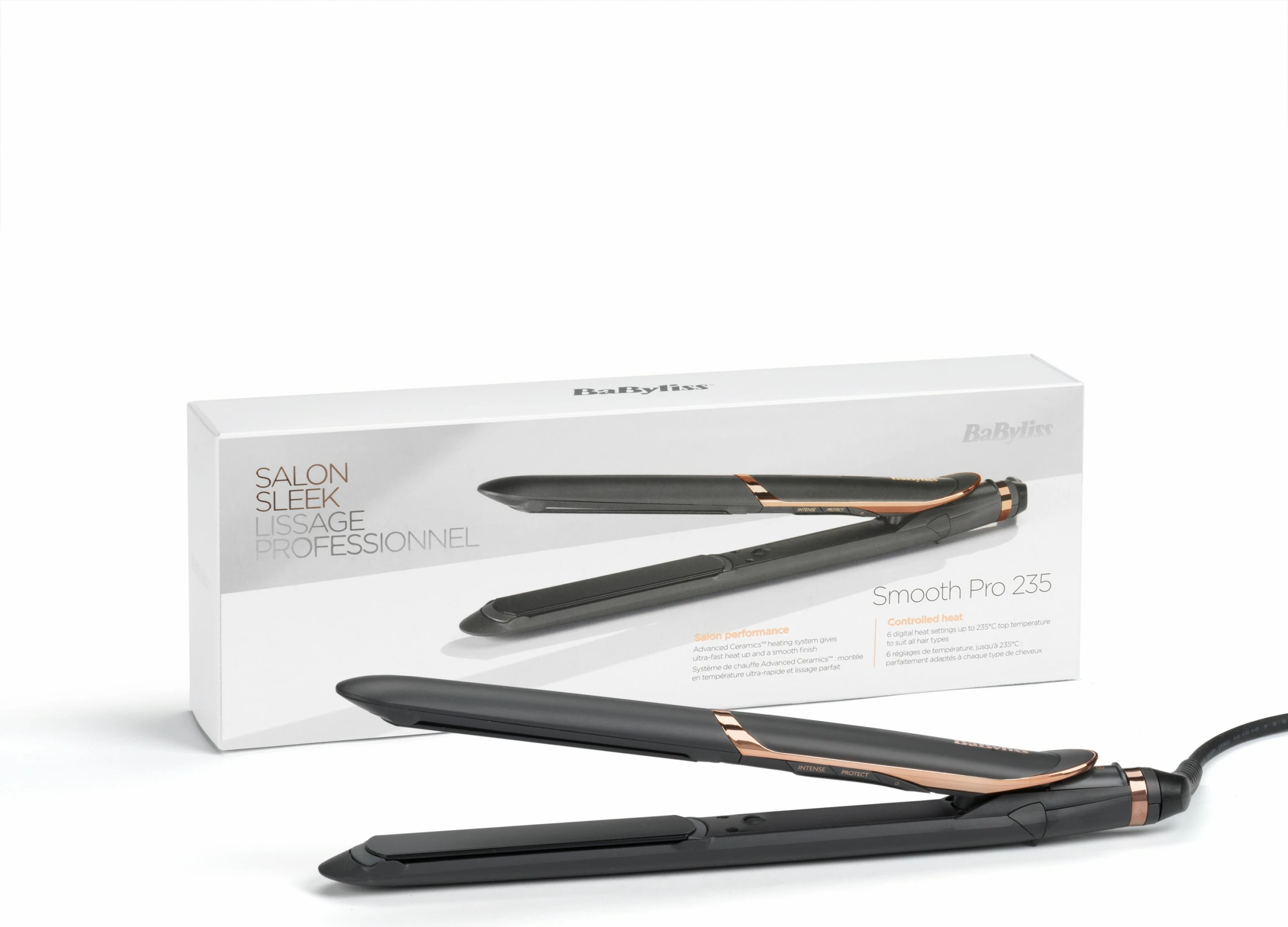 Hekur flokësh BaByliss ST394E Smooth Pro 235, e zezë