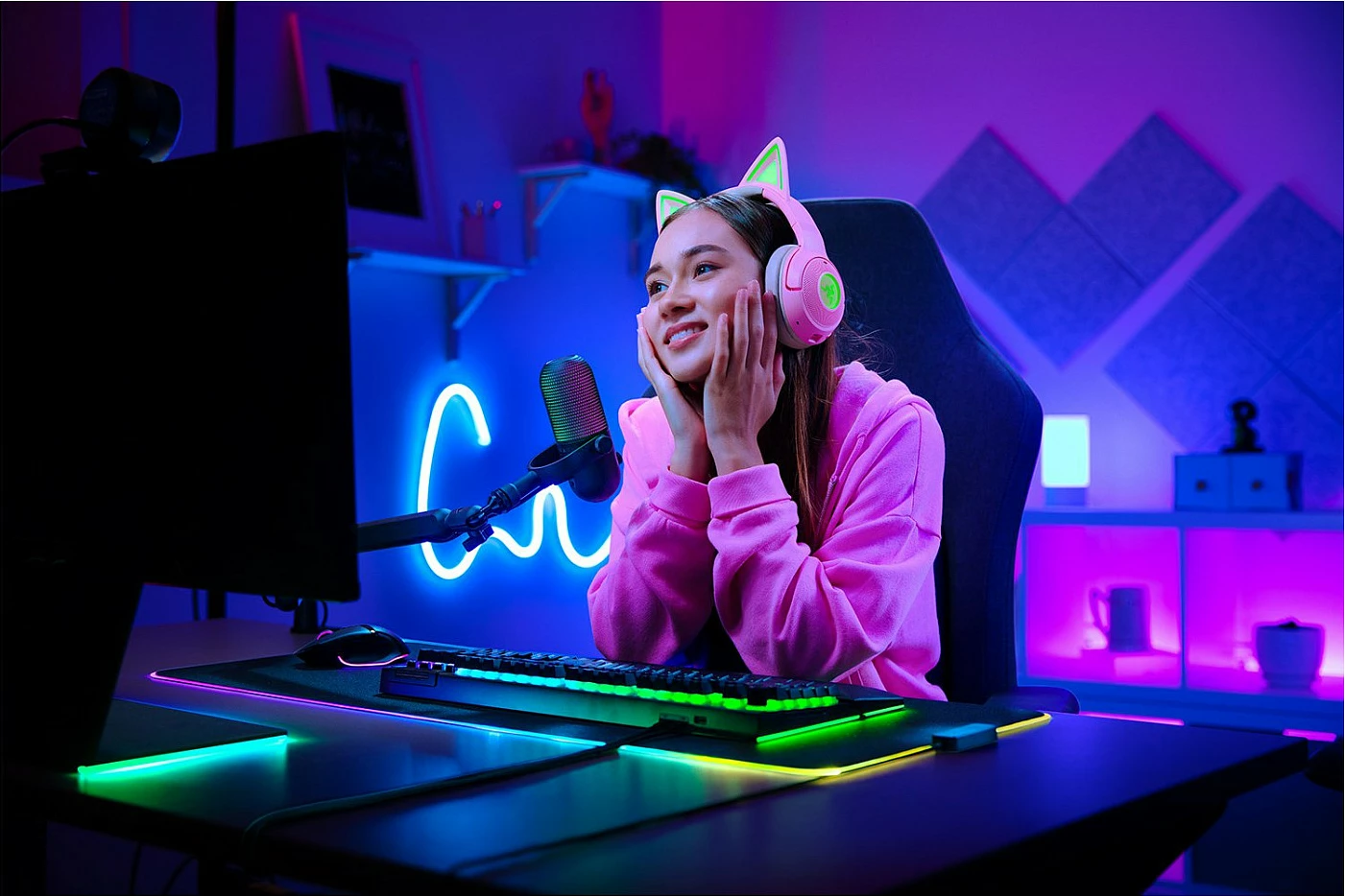 Mikrofon Razer Seiren V3 Chroma, RGB, i zi