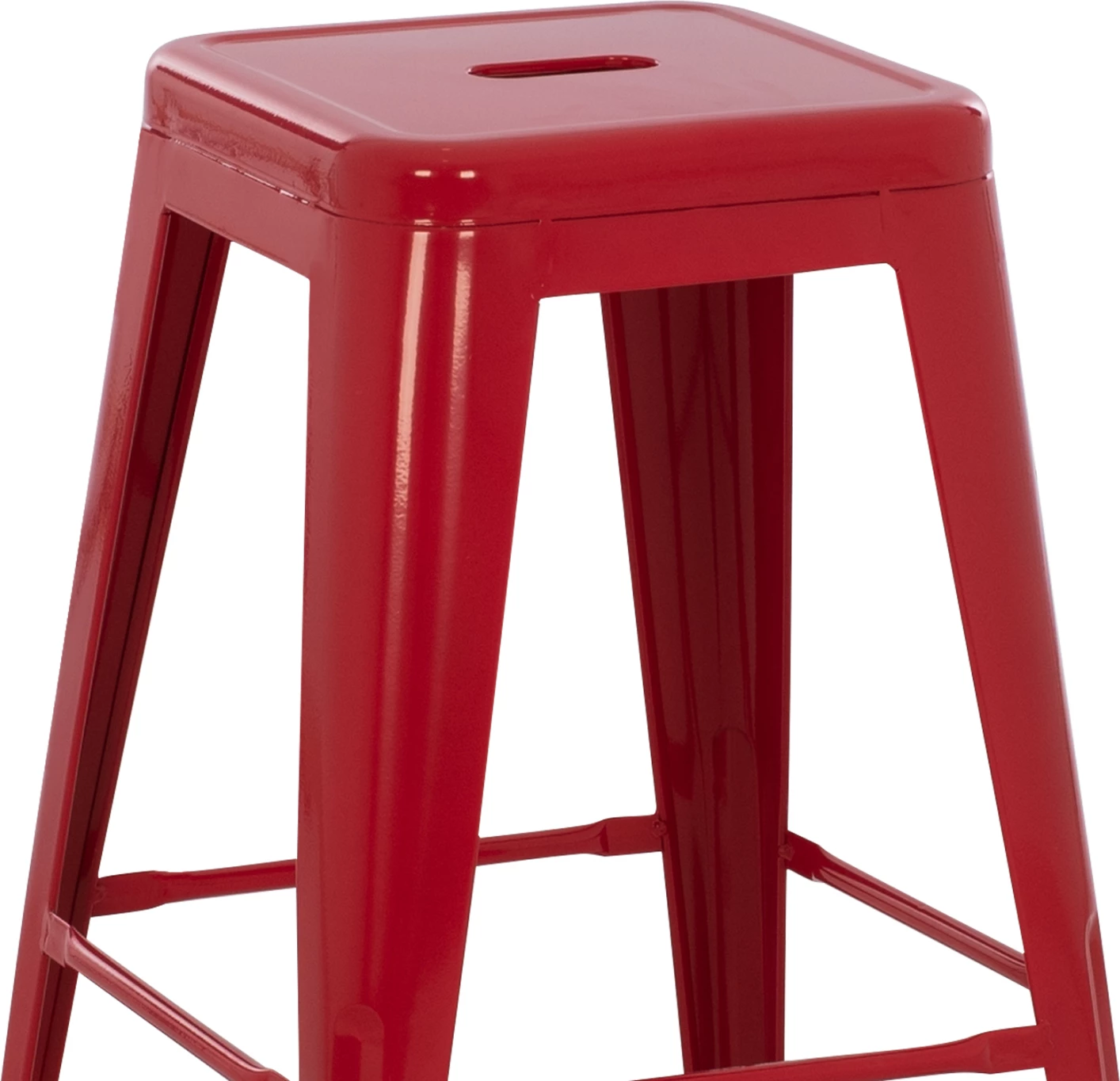 Karrige për bar, lartësi mesatare, MELITA-PRO, FH8573.44, metalike, ngjyrë e kuqe, 43x43x67H cm