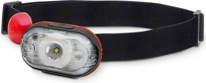 Dritë koke, Philips, SFL3000H/10, 350 lm, 3x AAA, IP44, e zezë/kuqe