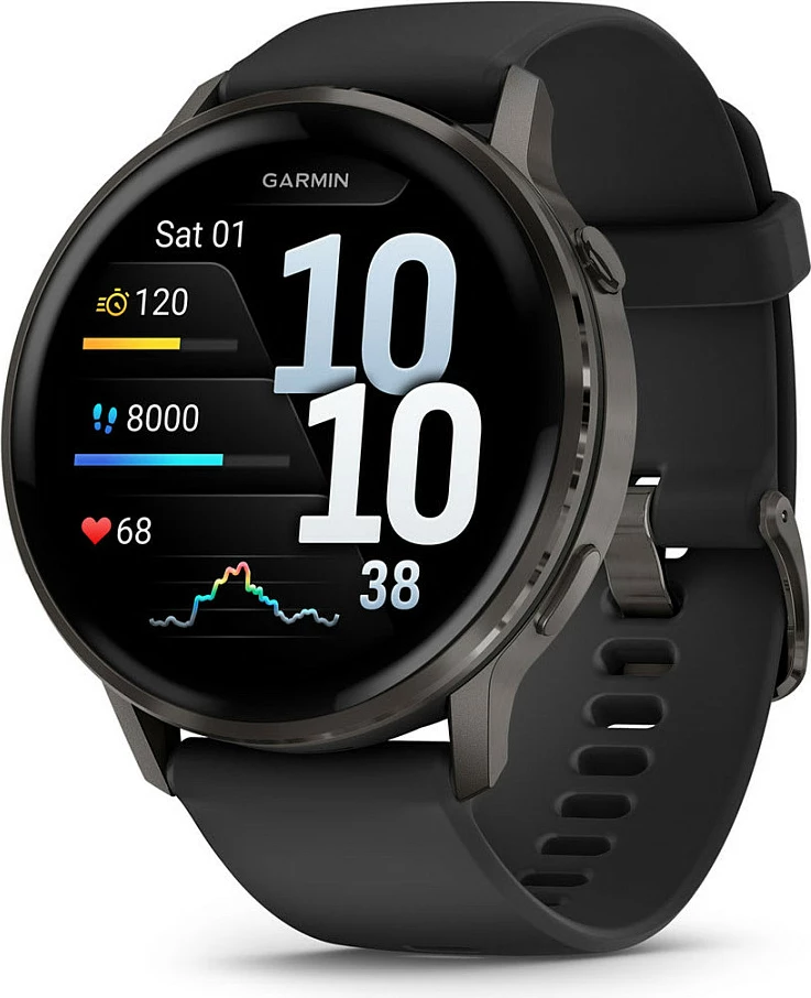 Smartwatch Garmin Venu 4 45mm, silikon, zi/shifer