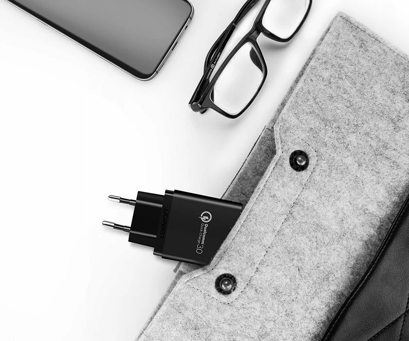 Karikues rrjeti Ugreen CD122 18W QC 3.0, 1x USB-A 3A, i zi, 1 copë (UGR621BLK)