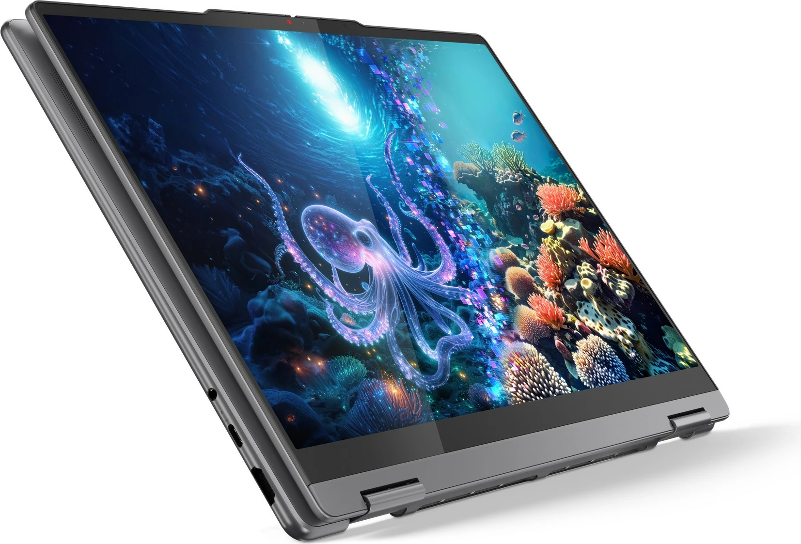 Laptop Lenovo Yoga 7 2-in-1, Core Ultra 7 258V, 32GB/1TB SSD, 2.8K OLED, gri
