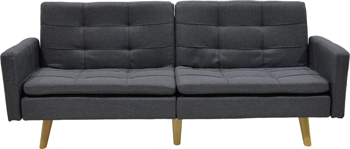 Divan 3 ulës, shtrat, fleksibil,, ngjyrë gri e errët, 198x87x76