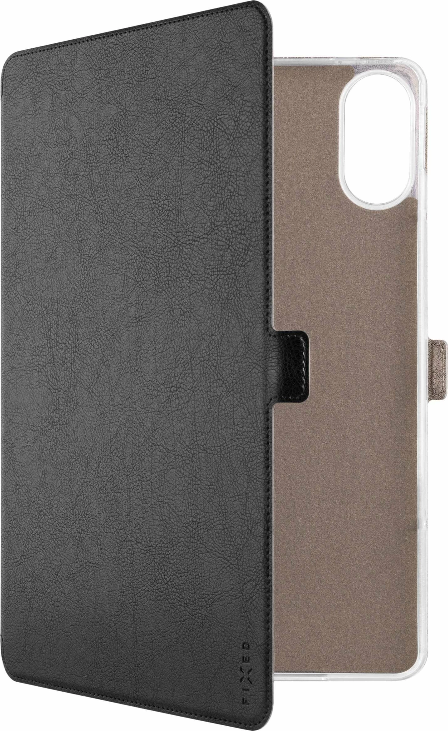 Mbështjellës për tablet Fixed TopicTab për Xiaomi Redmi Pad 2 Pro/Pad Pro/POCO Pad, flip case, i hollë 2 mm, mbyllje magnetike, stand, i zi