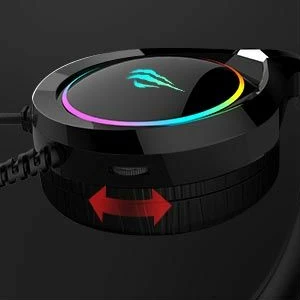 Kufje gaming HAVIT Gamenote HV-H2232d, RGB LED, mikrofon, 3D surround, 50mm, me kabllo 2.2m, të zeza