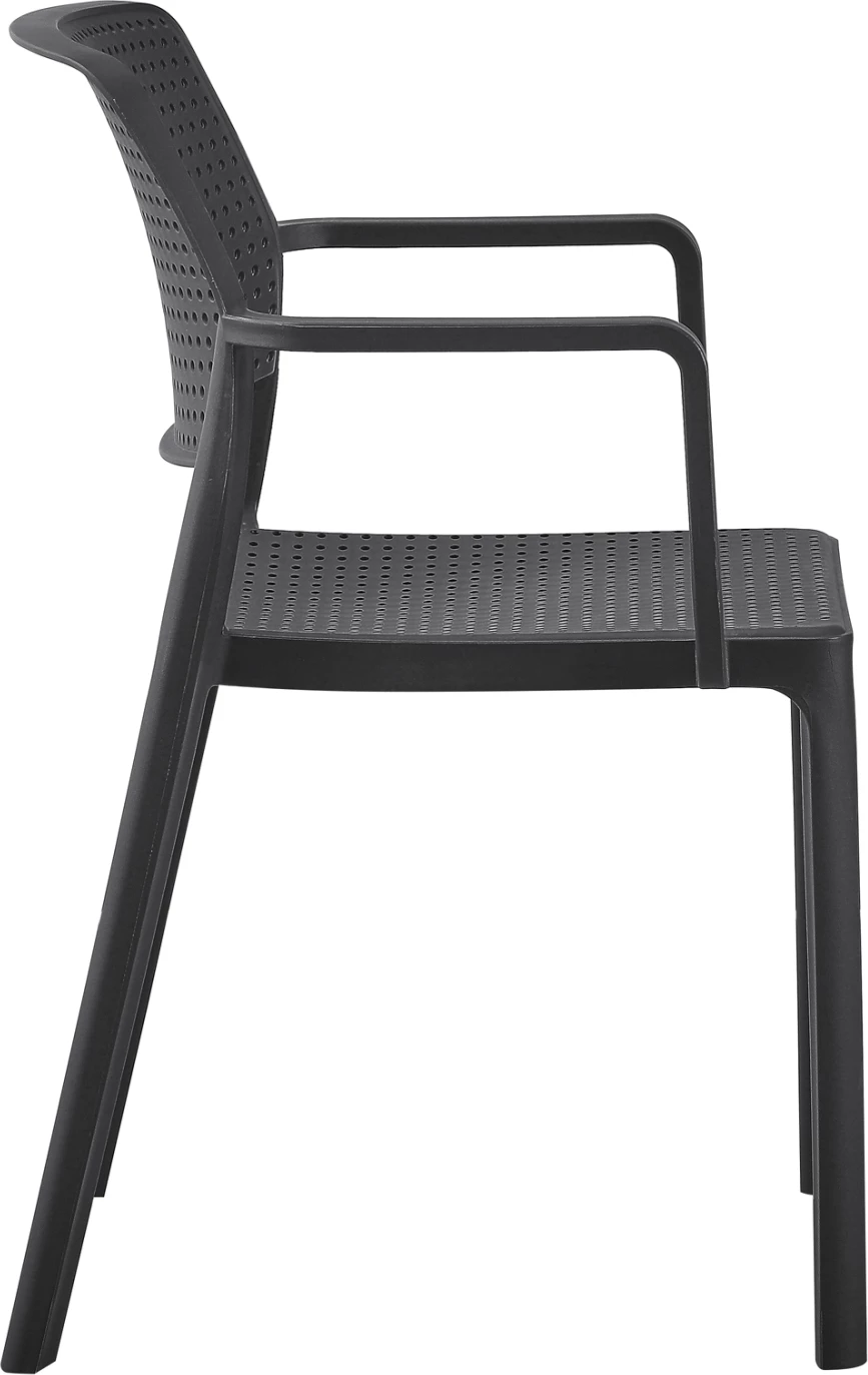 Karrige për jashtë COMFEE FH6102.02 polipropileni, ngjyrë e zezë, 54x57x83H cm