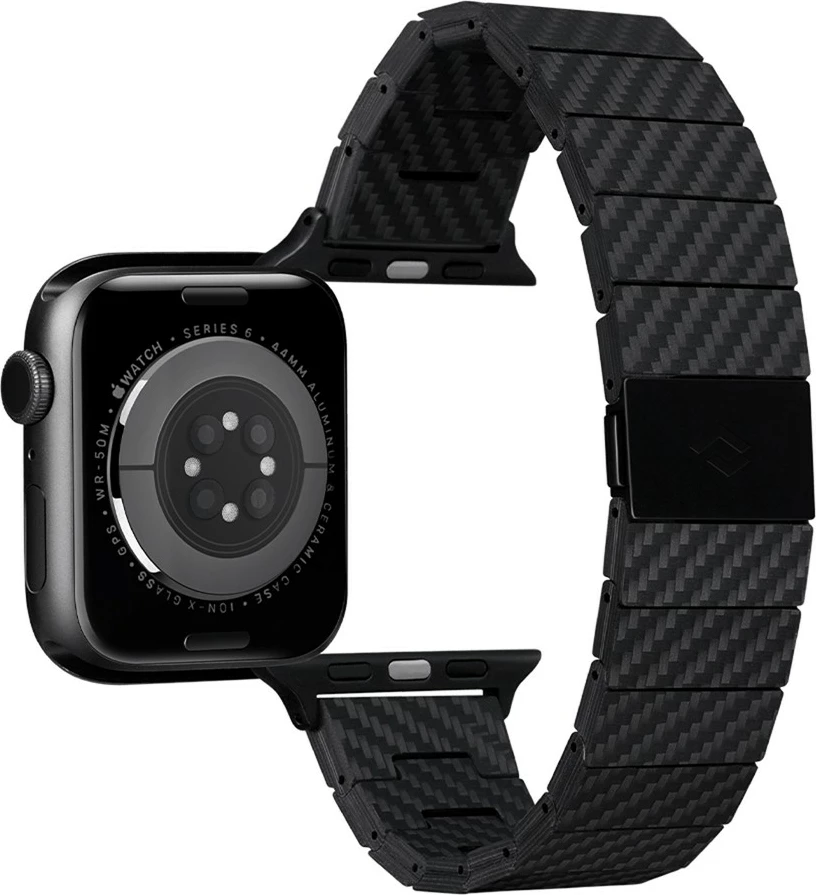 Rrip Smartwatch Pitaka Carbon Fiber 22 mm, me kapëse magnetike, i zi, me 2 lidhje shtesë + vegël 8