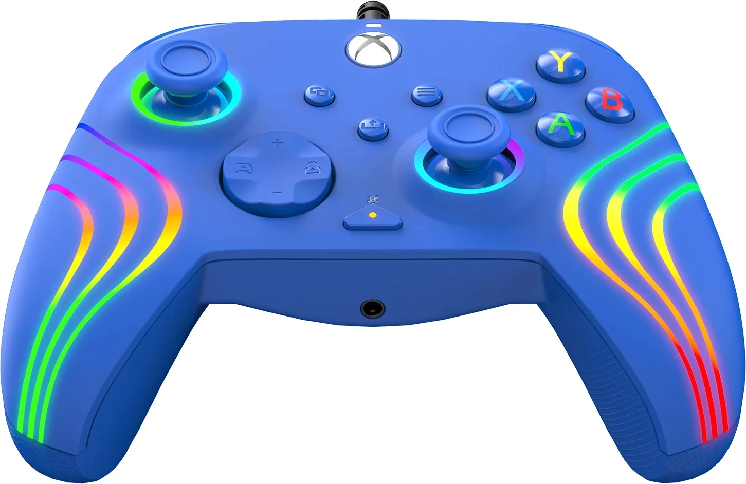 Kontroller me kabllo PDP Afterglow Wave për Xbox/PC, RGB, USB-C, kabllo 2.4 m, blu