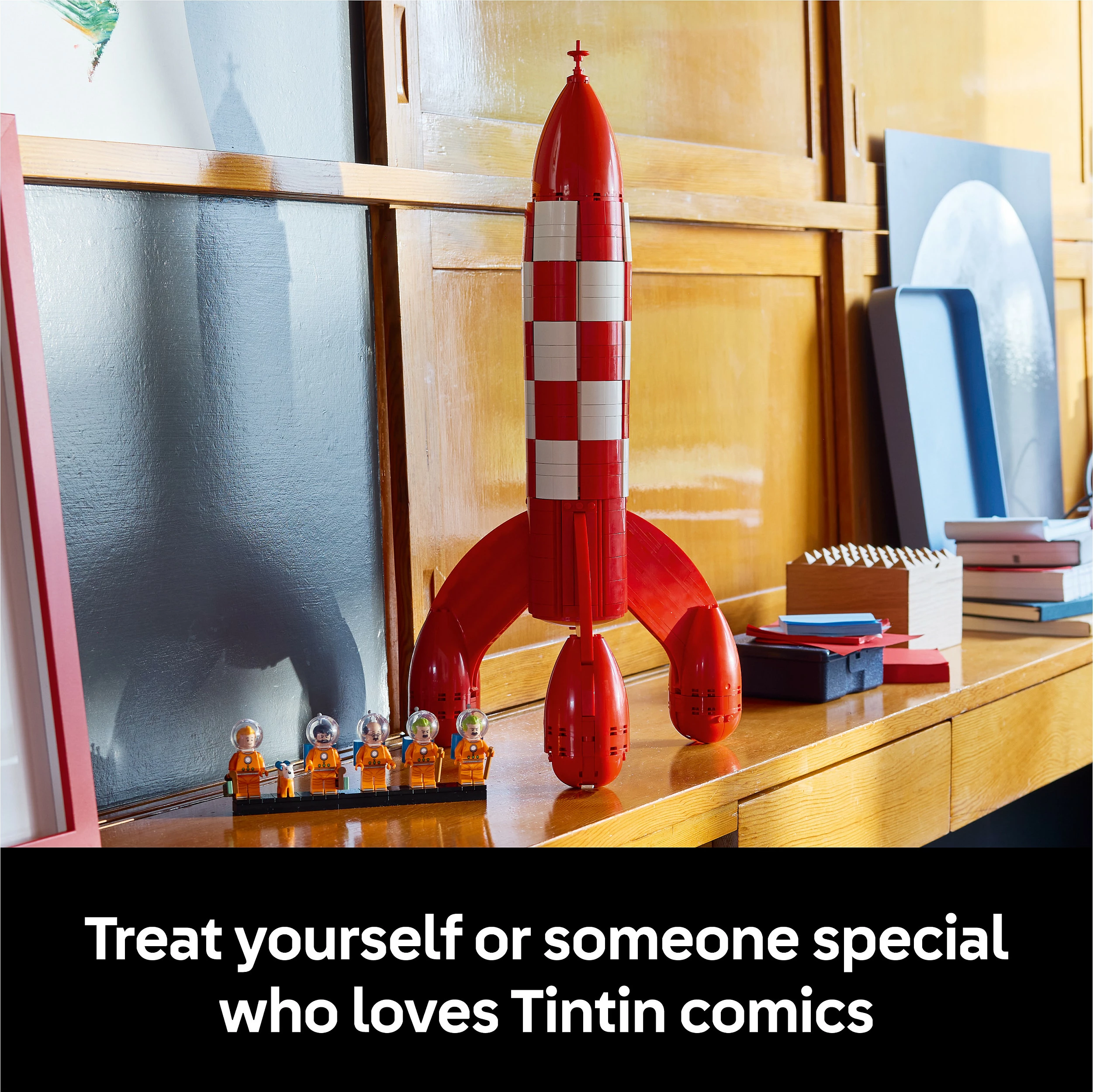 Set ndërtimi LEGO Ideas 21367 Tintin Moon Rocket, 1283 pjesë, 18+, multikolor
