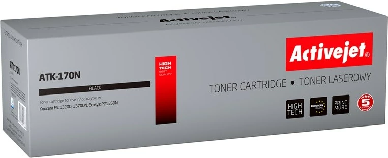 Toner zëvendësues Activejet ATK-170N për printerët Kyocera, 7200 faqe, i zi