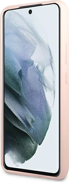 Mbështjellës Guess Silicone Script për Samsung Galaxy S22+, Rozë