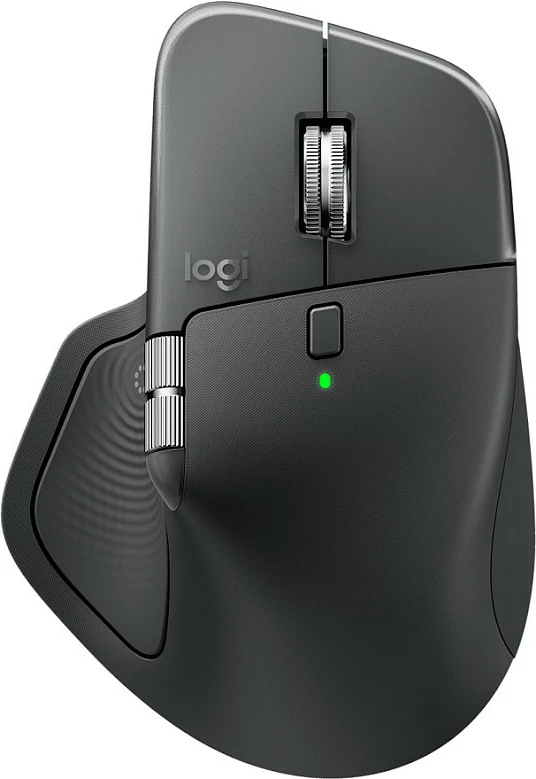 Maus Logitech MX Master 4, wireless Bluetooth/2.4 GHz, 8 butona, USB-C, Graphite