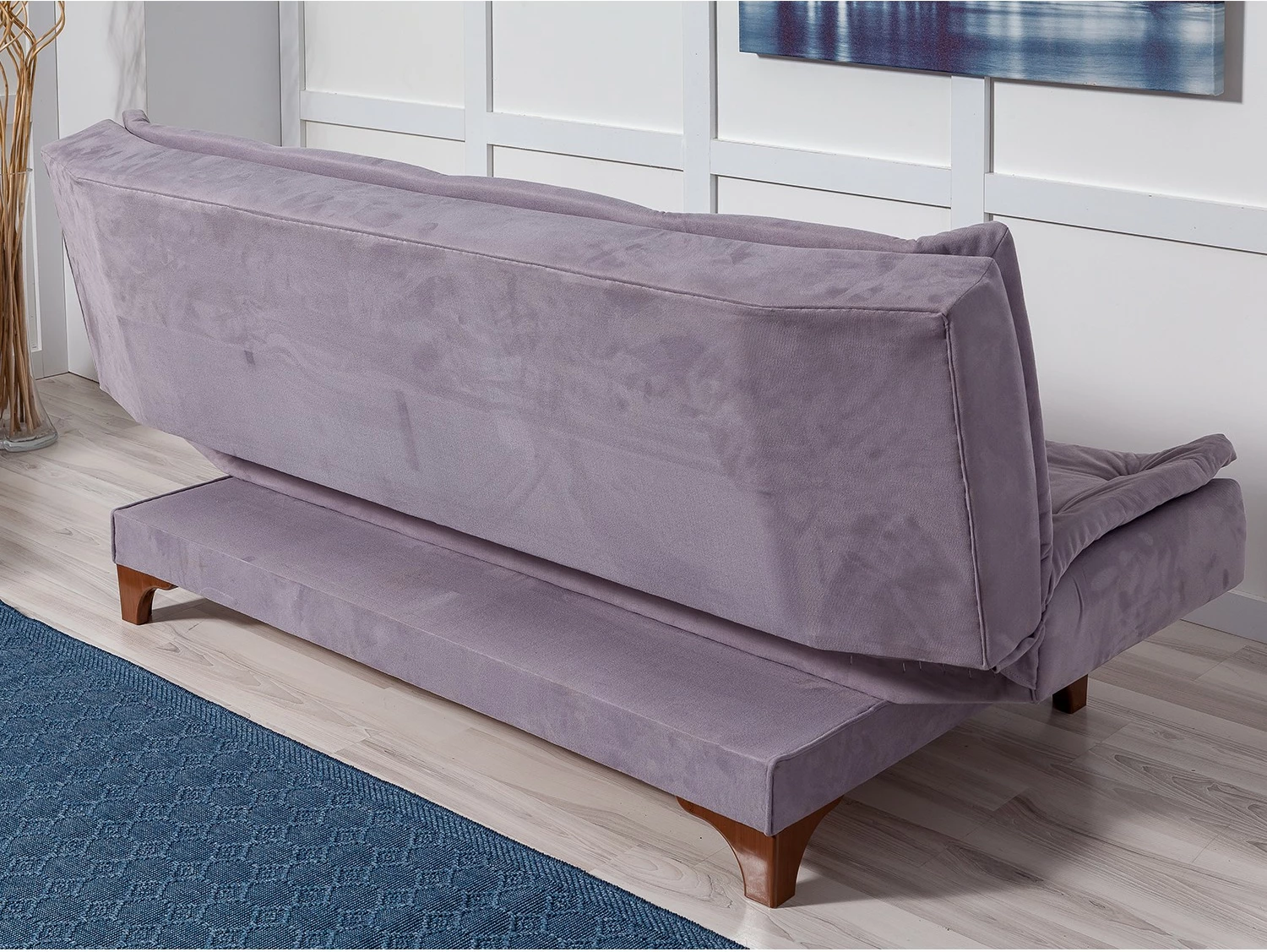 Krevati divan 3-vendësh, Atelier del Sofa, Kelebek, ngjyrë gri