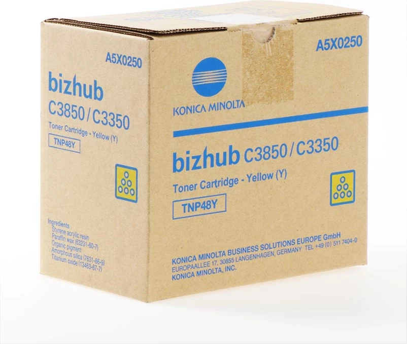 Toner Konica Minolta TNP48Y A5X0250 rendiment 10000 faqe verdhë
